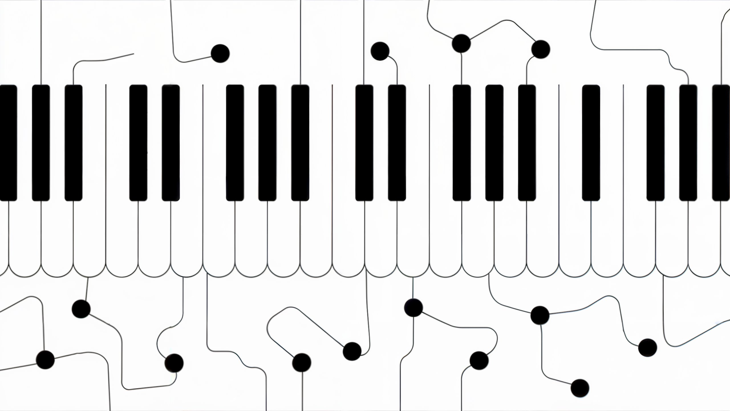 Tonleiter am Klavier - Abstraktes Bild