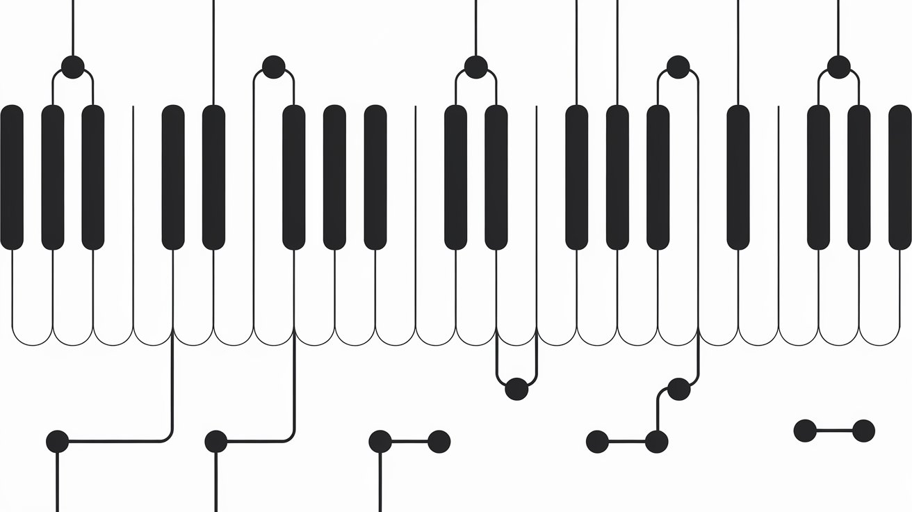 Tonleiter am Klavier - Abstraktes Bild